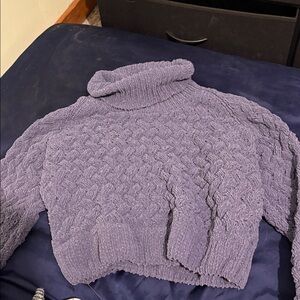 Kendall & Kylie Purple Turtleneck Sweater